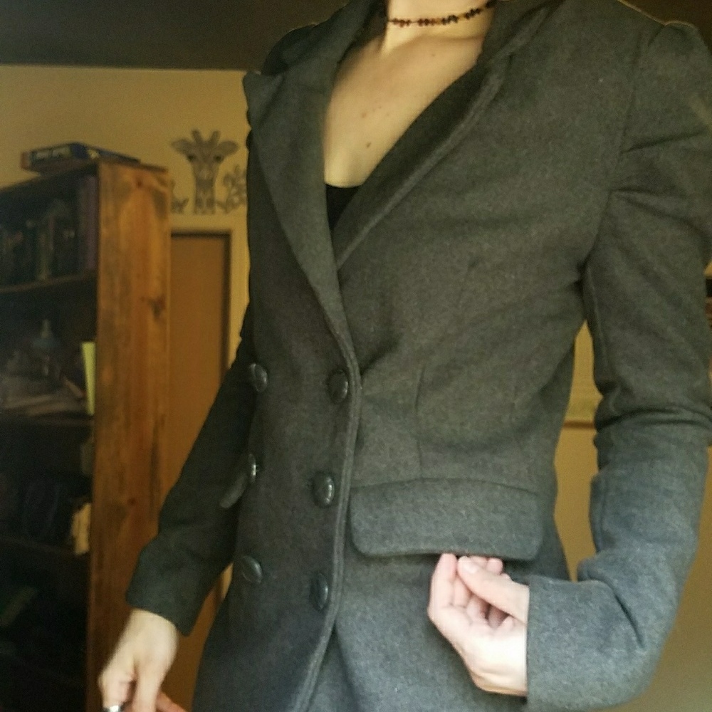 Polyester peacoat